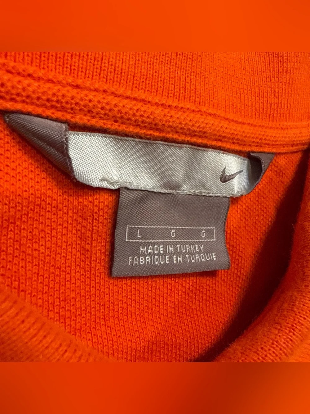 Vintage y2k Orange Nike polo shirt silver tag